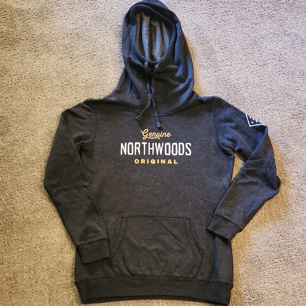 District Dark Gray Hoodie with White and Gold Accents - Picture 1 of 6